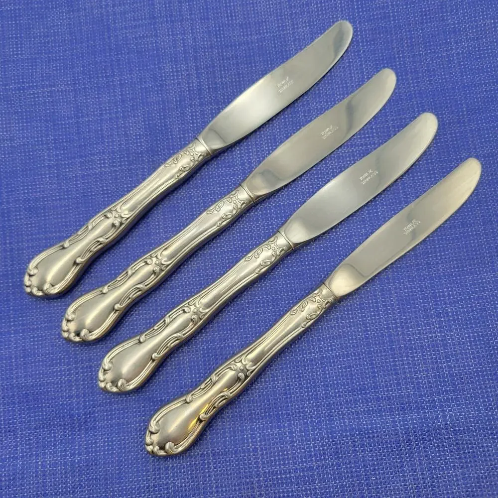 Set of 4 Towle Silver Merrimack Stainless Steel USA Dinner Knives